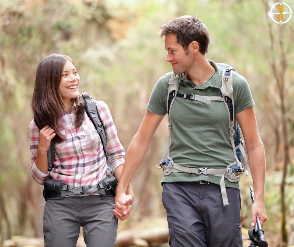 Happy couple with a partner visa